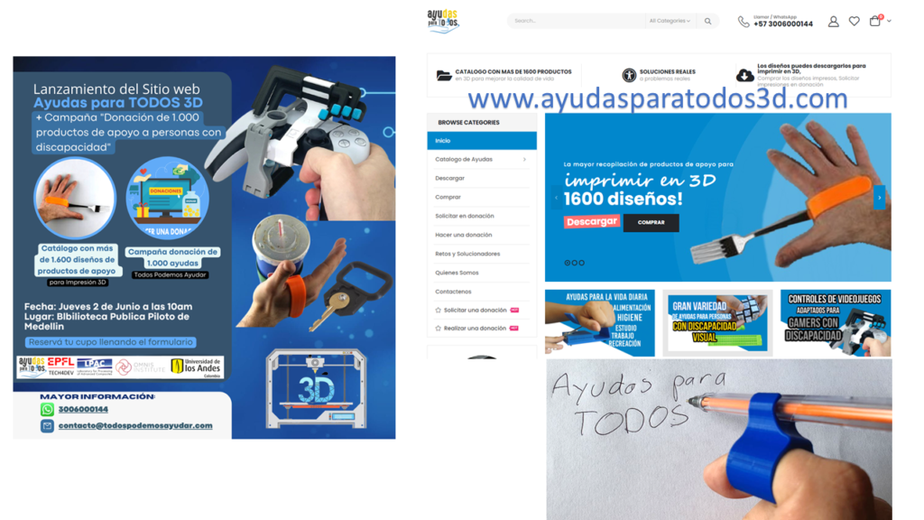 fotos proyecto impresion 3d para la paz ayudas para todos