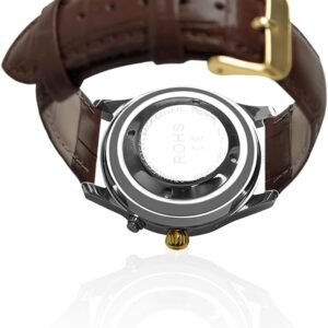 Reloj LAKXIUL 3 Parlante para ciegos Pulso cuero, adultos mayores y baja visión, números en alto contraste + dice la hora en voz alta
