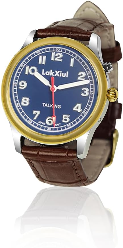 Reloj LAKXIUL 3 Parlante para ciegos Reloj LAKXIUL 3 Parlante para ciegos Pulso cuero, adultos mayores y baja visión, números en alto contraste + dice la hora en voz alta