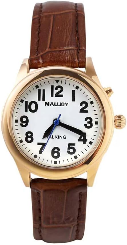 VISRELOJ1 Reloj Braille y parlante ciegos baja vision Reloj de Mujer Parlante 2en1 para ciegos, adultos mayores y baja visión, números en alto contraste + dice la hora en voz alta
