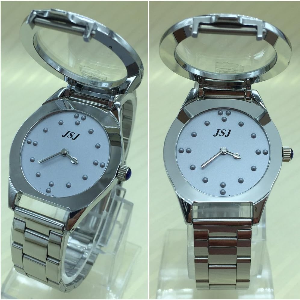 VISRELOJ4 Reloj Braille Hombre JSJ 2 Reloj para hombre con Braille para ciegos, adultos mayores y baja visión Marca JSJ