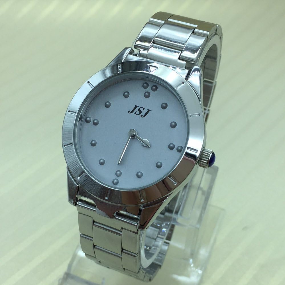 VISRELOJ4 Reloj Braille Hombre JSJ 3 Reloj para hombre con Braille para ciegos, adultos mayores y baja visión Marca JSJ