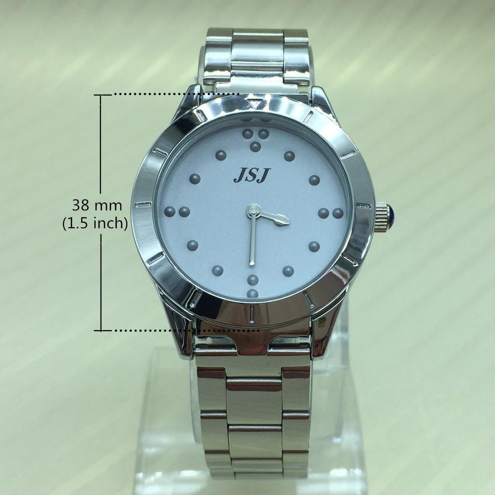 VISRELOJ4 Reloj Braille Hombre JSJ 4 Reloj para hombre con Braille para ciegos, adultos mayores y baja visión Marca JSJ