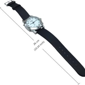 Reloj JSJ Parlante para ciegos, adultos mayores y baja visión, números en alto contraste + dice la hora en voz alta