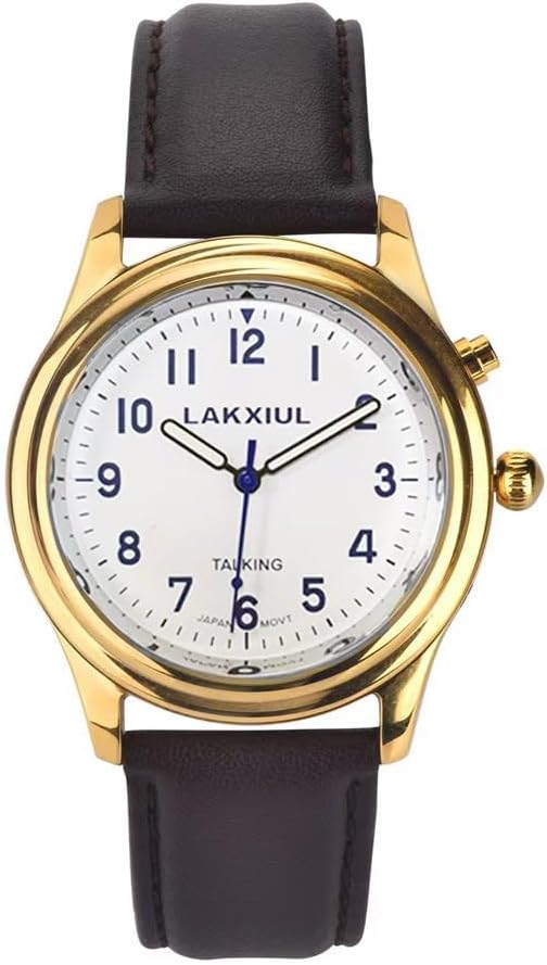 Reloj LAKXIUL 4 Parlante para ciegos Reloj LAKXIUL 4 Parlante para ciegos Pulso cuero, adultos mayores y baja visión, números en alto contraste + dice la hora en voz alta