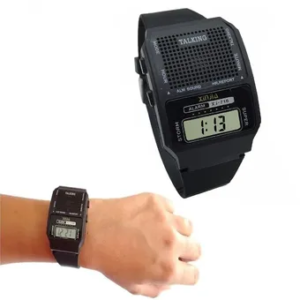 Reloj Talking Parlante para ciegos, adultos mayores y baja visión, pantalla digital, dice la hora en voz alta