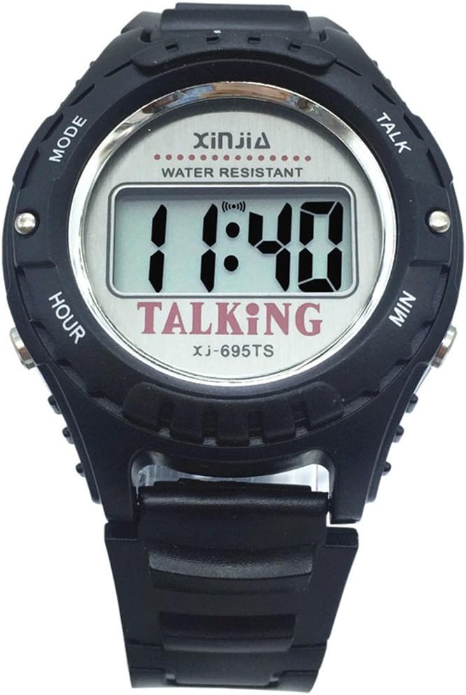 Reloj XINJIA Parlante para ciegos Reloj XINJIA Parlante en Español para ciegos,adultos mayores y baja visión, pantalla digital ,dice la hora en voz alta