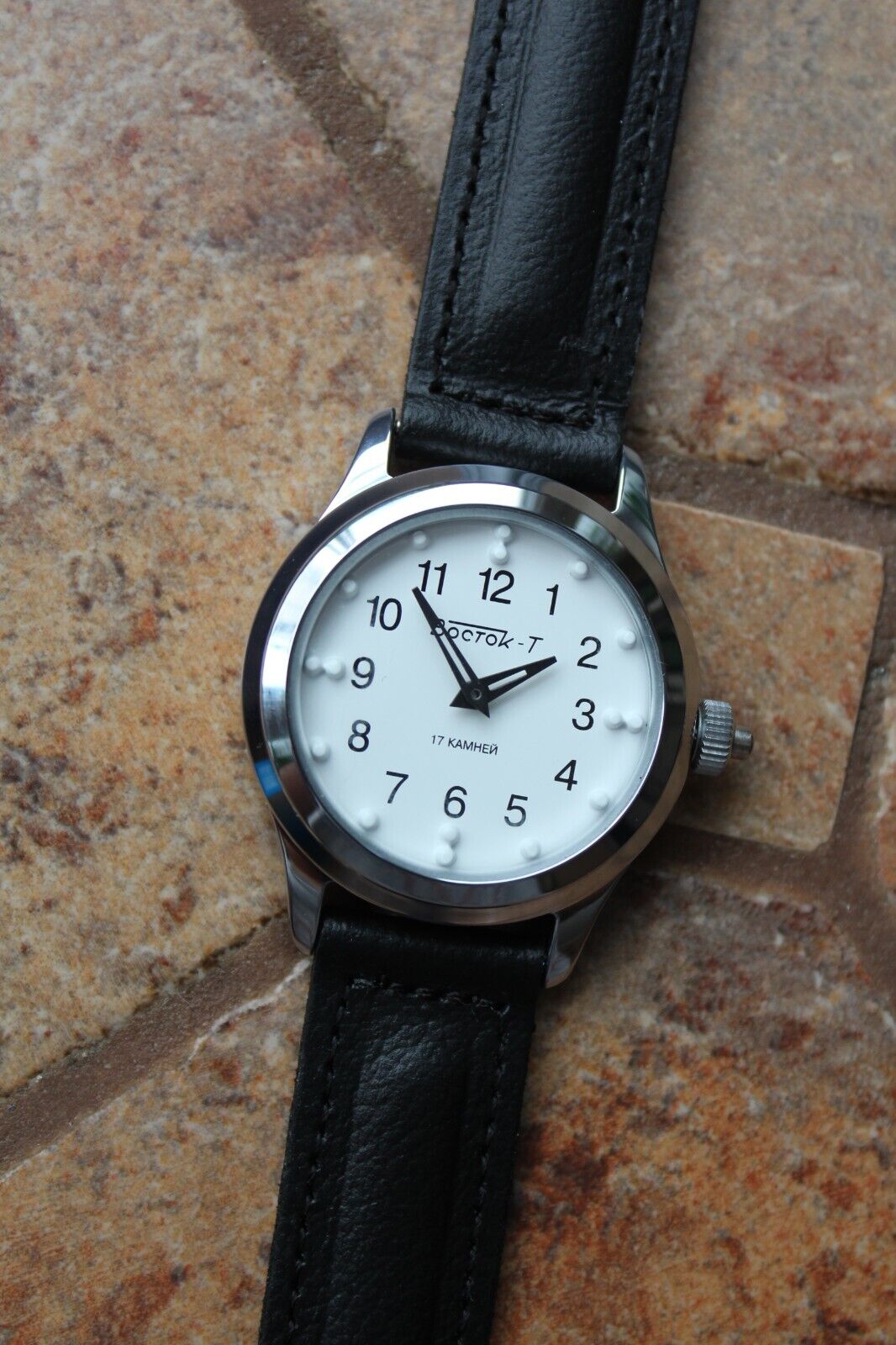 Reloj braille VOSTOK para ciegos redondo 4 Reloj Braille para ciegos VOSTOK redondo baja visión adulto mayor