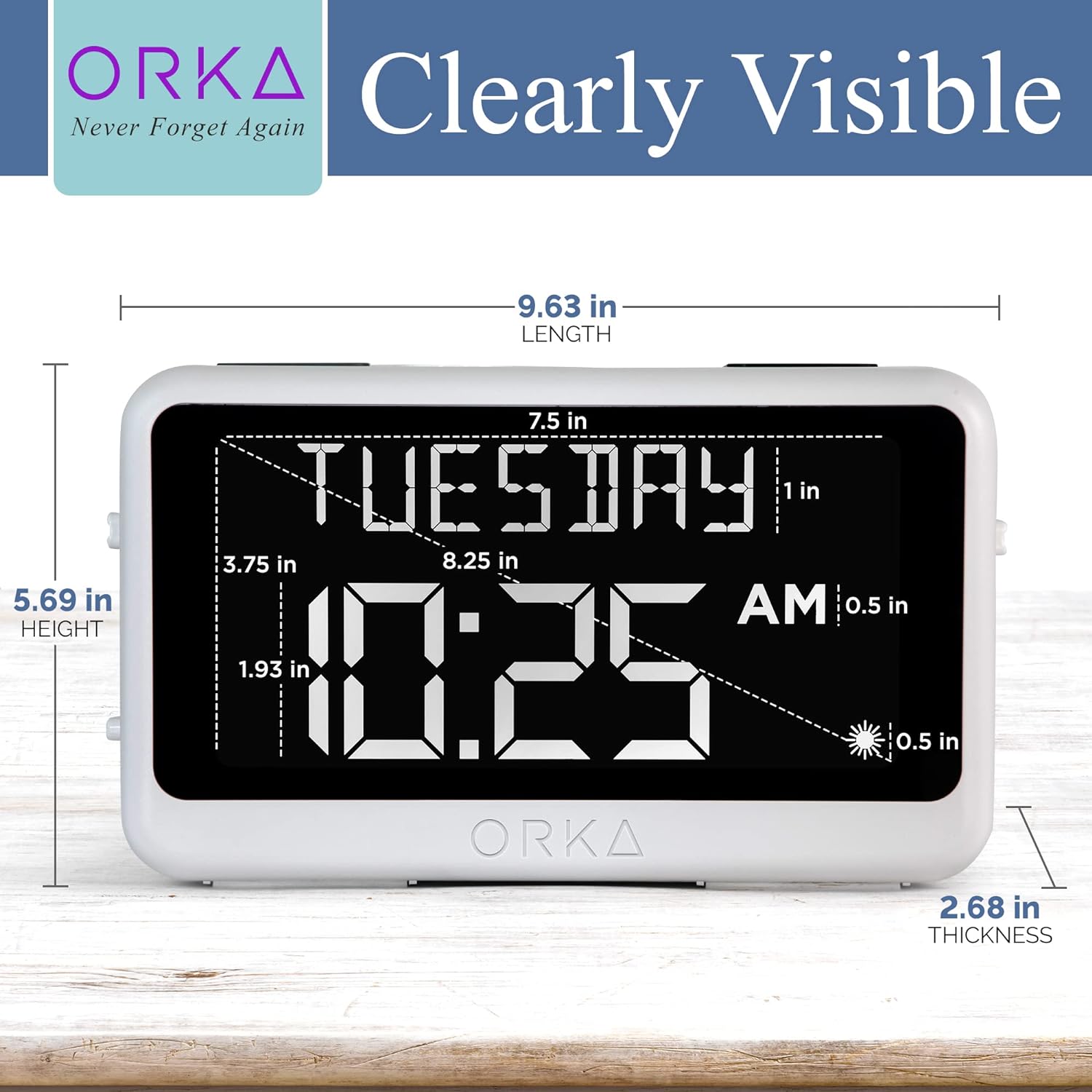 Reloj despertador ORKA parlante 5 Reloj despertador ORKA habla en español para ciegos, graba recordatorios pastillas Alzheimer demencia adulto mayor