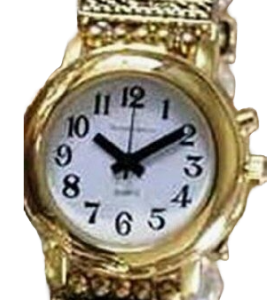 Reloj para mujer habla en español elegante ciegos adultos mayores pulso dorado de lujo