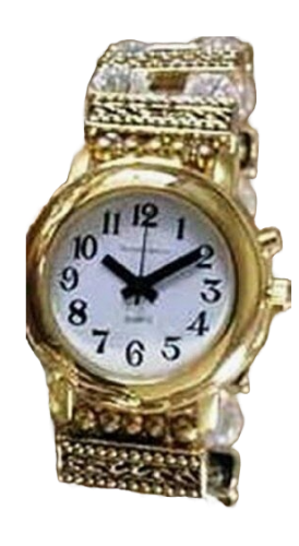 Reloj mujeres ciego pulso de lujo dorado 2 Reloj para mujer habla en español elegante ciegos adultos mayores pulso dorado de lujo