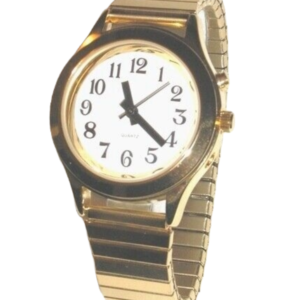 Reloj para mujer habla en español de lujo ciegos adultos mayores unisex color dorado