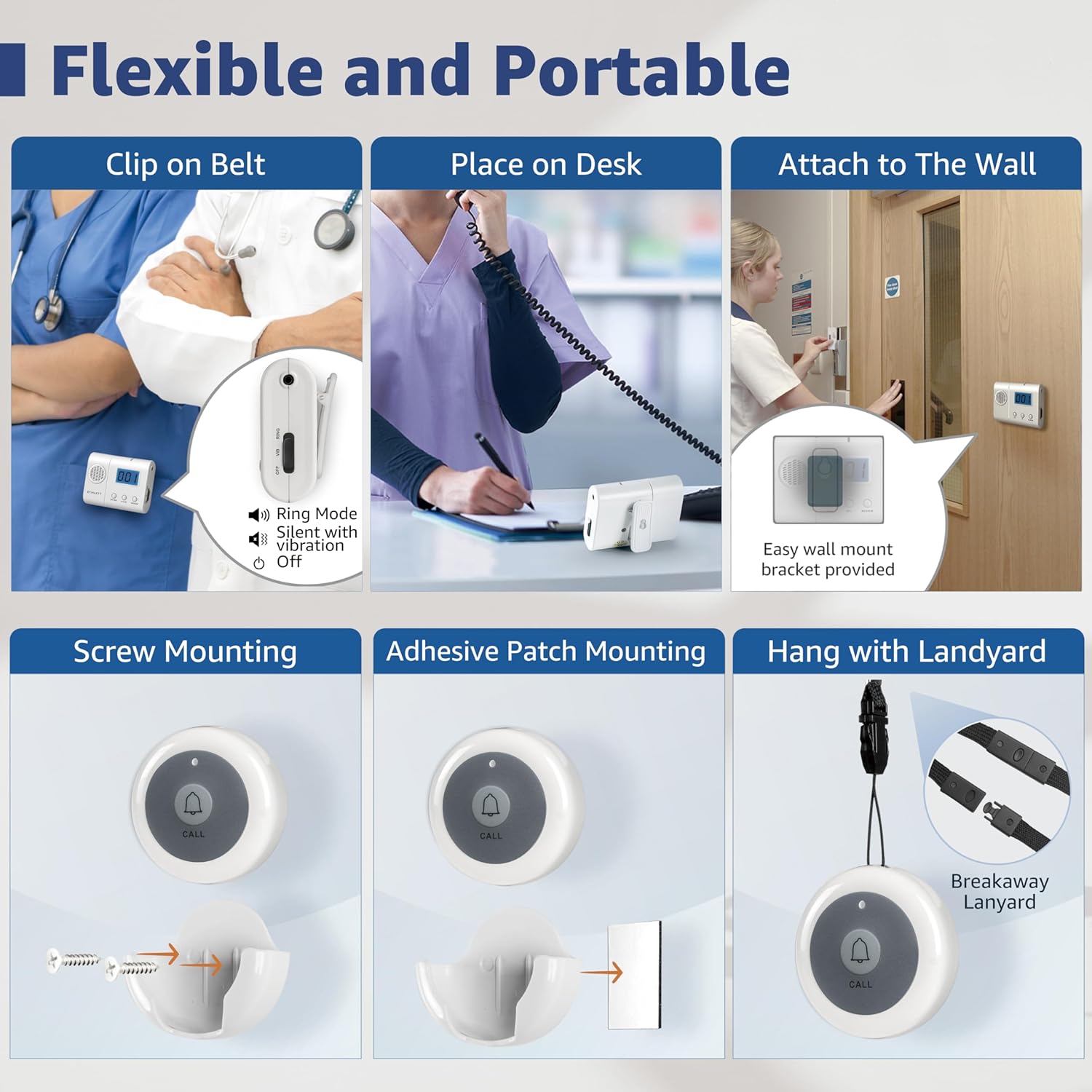 10 Timbres de emergencia SOS y receptor portátil y monitor cuidadores discapacidad adulto mayor pacientes 10 Timbres de emergencia SOS y receptor portátil y monitor cuidadores discapacidad adulto mayor pacientes