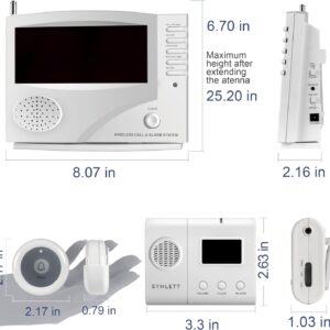 10 Timbres de emergencia SOS y receptor portátil y monitor cuidadores discapacidad adulto mayor pacientes