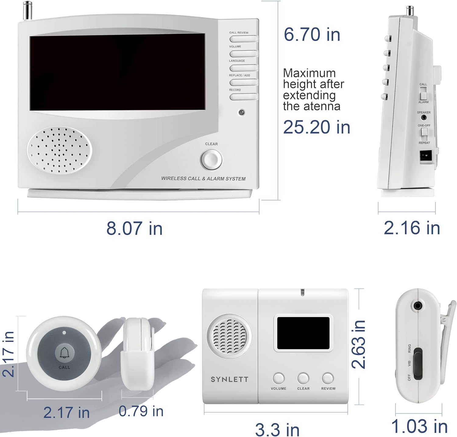 10 Timbres de emergencia SOS y receptor portátil y monitor cuidadores discapacidad adulto mayor pacientes 10 Timbres de emergencia SOS y receptor portátil y monitor cuidadores discapacidad adulto mayor pacientes