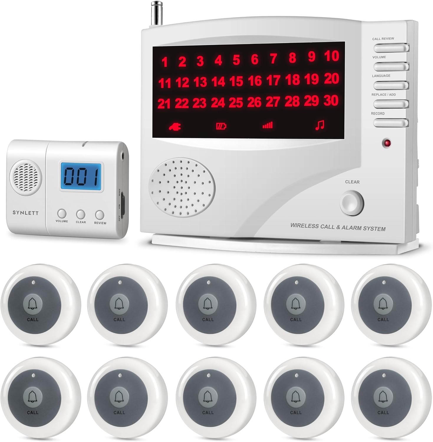 10 Timbres de emergencia SOS y receptor portátil y monitor cuidadores discapacidad adulto mayor pacientes 10 Timbres de emergencia SOS y receptor portátil y monitor cuidadores discapacidad adulto mayor pacientes