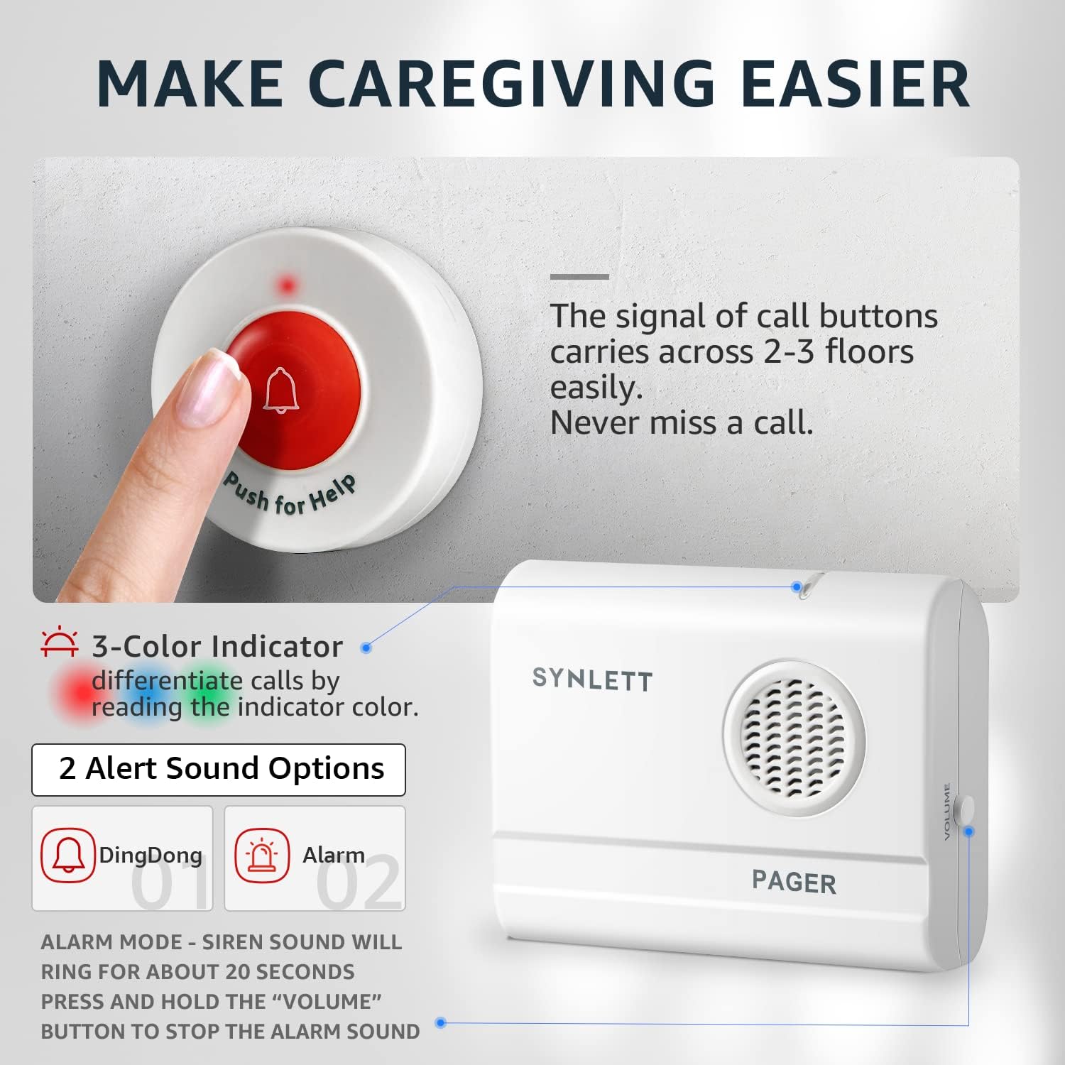 3 Timbre de emergencia Portables SOS con 2 receptores para cuidadores discapacidad adulto mayor pacientes Precio: $380.000 Producto importado, venta bajo pedido con pago previo por el valor total del artículo. FAVOR ANTES DE OFERTAR, confirmar precio actual (por variaciones del valor del dólar) y Envió desde Estados Unidos, tiempo de entrega de 2-4 semanas. Buscapersonas de cuidador Botón inalámbrico de llamada de enfermería para monitoreo de ancianos Sistema de alerta SOS alarma portátil Campana de llamada para atención domiciliaria, pacientes Características: El sistema de localización inalámbrico SYNLETT viene con 3 botones de llamada inalámbricos y 2 buscapersonas portátiles. Permite al cuidador o cuidador la libertad de asistir a otras tareas mientras recibe alerta de residentes, personas mayores, timbre para ancianos y seres queridos. Fácil cuidado: hace que el cuidado de tu ser querido sea más fácil. Con un simple toque del botón de llamada SOS o alarmas de pacientes para buscar ayuda y asistencia del cuidador. El sistema de localización de botones de llamada para cuidadores viene con un clip para cinturón, que se puede enganchar en el cinturón o colocar en una superficie plana. Cada botón de llamada viene con un soporte que se puede fijar a una pared. Los botones de llamada de enfermera también se pueden llevar alrededor del cuello como colgante de llamada o botón de alerta con cordón proporcionado o montado en la cabecera de la cabecera o pared del baño. Puedes cambiar a DINGDONG para una alerta de timbre fuerte/timbre en 3 niveles de volumen ajustables. Cámbielo a ALARMA para una sirena de alarma continua cuando reciba la señal del botón de llamada. Mantenga pulsado el botón de volumen en el lateral para pausar la alarma cuando sea necesario. Un sencillo sistema de localización inalámbrico para personas mayores o botón de emergencia para ancianos en casa. El sistema de alerta de enfermera funciona para el hogar familiar pequeño o la unidad de cuidado. El rango de señal inalámbrica entre el buscapersonas y los beepers o el botón de pánico es de hasta 300 pies en área abierta. Monitores de adultos efectivos y compactos para ancianos y personas mayores. Para realizar pedidos o si tienes dudas sobre el artículo, contáctanos por WhatsApp al +57 3006000144 Correo electrónico contacto@todospodemosayudar.com y desde el sitio web todospodemosayudar.com #cuidador #discapacidad #sos #timbredemergencia #adultomayor #tecnologiaasistiva #productosdeapoyo SOSTIM7 3 Timbre de emergencia Portables SOS con 2 receptores para cuidadores discapacidad adulto mayor pacientes Precio: $380.000 Producto importado, venta bajo pedido con pago previo por el valor total del artículo. FAVOR ANTES DE OFERTAR, confirmar precio actual (por variaciones del valor del dólar) y Envió desde Estados Unidos, tiempo de entrega de 2-4 semanas. Buscapersonas de cuidador Botón inalámbrico de llamada de enfermería para monitoreo de ancianos Sistema de alerta SOS alarma portátil Campana de llamada para atención domiciliaria, pacientes Características: El sistema de localización inalámbrico SYNLETT viene con 3 botones de llamada inalámbricos y 2 buscapersonas portátiles. Permite al cuidador o cuidador la libertad de asistir a otras tareas mientras recibe alerta de residentes, personas mayores, timbre para ancianos y seres queridos. Fácil cuidado: hace que el cuidado de tu ser querido sea más fácil. Con un simple toque del botón de llamada SOS o alarmas de pacientes para buscar ayuda y asistencia del cuidador. El sistema de localización de botones de llamada para cuidadores viene con un clip para cinturón, que se puede enganchar en el cinturón o colocar en una superficie plana. Cada botón de llamada viene con un soporte que se puede fijar a una pared. Los botones de llamada de enfermera también se pueden llevar alrededor del cuello como colgante de llamada o botón de alerta con cordón proporcionado o montado en la cabecera de la cabecera o pared del baño. Puedes cambiar a DINGDONG para una alerta de timbre fuerte/timbre en 3 niveles de volumen ajustables. Cámbielo a ALARMA para una sirena de alarma continua cuando reciba la señal del botón de llamada. Mantenga pulsado el botón de volumen en el lateral para pausar la alarma cuando sea necesario. Un sencillo sistema de localización inalámbrico para personas mayores o botón de emergencia para ancianos en casa. El sistema de alerta de enfermera funciona para el hogar familiar pequeño o la unidad de cuidado. El rango de señal inalámbrica entre el buscapersonas y los beepers o el botón de pánico es de hasta 300 pies en área abierta. Monitores de adultos efectivos y compactos para ancianos y personas mayores. Para realizar pedidos o si tienes dudas sobre el artículo, contáctanos por WhatsApp al +57 3006000144 Correo electrónico contacto@todospodemosayudar.com y desde el sitio web todospodemosayudar.com #cuidador #discapacidad #sos #timbredemergencia #adultomayor #tecnologiaasistiva #productosdeapoyo SOSTIM7