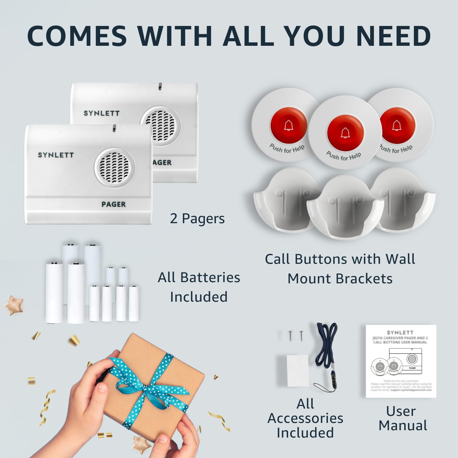 3 Timbre de emergencia Portables SOS con 2 receptores para cuidadores discapacidad adulto mayor pacientes Precio: $380.000 Producto importado, venta bajo pedido con pago previo por el valor total del artículo. FAVOR ANTES DE OFERTAR, confirmar precio actual (por variaciones del valor del dólar) y Envió desde Estados Unidos, tiempo de entrega de 2-4 semanas. Buscapersonas de cuidador Botón inalámbrico de llamada de enfermería para monitoreo de ancianos Sistema de alerta SOS alarma portátil Campana de llamada para atención domiciliaria, pacientes Características: El sistema de localización inalámbrico SYNLETT viene con 3 botones de llamada inalámbricos y 2 buscapersonas portátiles. Permite al cuidador o cuidador la libertad de asistir a otras tareas mientras recibe alerta de residentes, personas mayores, timbre para ancianos y seres queridos. Fácil cuidado: hace que el cuidado de tu ser querido sea más fácil. Con un simple toque del botón de llamada SOS o alarmas de pacientes para buscar ayuda y asistencia del cuidador. El sistema de localización de botones de llamada para cuidadores viene con un clip para cinturón, que se puede enganchar en el cinturón o colocar en una superficie plana. Cada botón de llamada viene con un soporte que se puede fijar a una pared. Los botones de llamada de enfermera también se pueden llevar alrededor del cuello como colgante de llamada o botón de alerta con cordón proporcionado o montado en la cabecera de la cabecera o pared del baño. Puedes cambiar a DINGDONG para una alerta de timbre fuerte/timbre en 3 niveles de volumen ajustables. Cámbielo a ALARMA para una sirena de alarma continua cuando reciba la señal del botón de llamada. Mantenga pulsado el botón de volumen en el lateral para pausar la alarma cuando sea necesario. Un sencillo sistema de localización inalámbrico para personas mayores o botón de emergencia para ancianos en casa. El sistema de alerta de enfermera funciona para el hogar familiar pequeño o la unidad de cuidado. El rango de señal inalámbrica entre el buscapersonas y los beepers o el botón de pánico es de hasta 300 pies en área abierta. Monitores de adultos efectivos y compactos para ancianos y personas mayores. Para realizar pedidos o si tienes dudas sobre el artículo, contáctanos por WhatsApp al +57 3006000144 Correo electrónico contacto@todospodemosayudar.com y desde el sitio web todospodemosayudar.com #cuidador #discapacidad #sos #timbredemergencia #adultomayor #tecnologiaasistiva #productosdeapoyo SOSTIM7 3 Timbre de emergencia Portables SOS con 2 receptores para cuidadores discapacidad adulto mayor pacientes Precio: $380.000 Producto importado, venta bajo pedido con pago previo por el valor total del artículo. FAVOR ANTES DE OFERTAR, confirmar precio actual (por variaciones del valor del dólar) y Envió desde Estados Unidos, tiempo de entrega de 2-4 semanas. Buscapersonas de cuidador Botón inalámbrico de llamada de enfermería para monitoreo de ancianos Sistema de alerta SOS alarma portátil Campana de llamada para atención domiciliaria, pacientes Características: El sistema de localización inalámbrico SYNLETT viene con 3 botones de llamada inalámbricos y 2 buscapersonas portátiles. Permite al cuidador o cuidador la libertad de asistir a otras tareas mientras recibe alerta de residentes, personas mayores, timbre para ancianos y seres queridos. Fácil cuidado: hace que el cuidado de tu ser querido sea más fácil. Con un simple toque del botón de llamada SOS o alarmas de pacientes para buscar ayuda y asistencia del cuidador. El sistema de localización de botones de llamada para cuidadores viene con un clip para cinturón, que se puede enganchar en el cinturón o colocar en una superficie plana. Cada botón de llamada viene con un soporte que se puede fijar a una pared. Los botones de llamada de enfermera también se pueden llevar alrededor del cuello como colgante de llamada o botón de alerta con cordón proporcionado o montado en la cabecera de la cabecera o pared del baño. Puedes cambiar a DINGDONG para una alerta de timbre fuerte/timbre en 3 niveles de volumen ajustables. Cámbielo a ALARMA para una sirena de alarma continua cuando reciba la señal del botón de llamada. Mantenga pulsado el botón de volumen en el lateral para pausar la alarma cuando sea necesario. Un sencillo sistema de localización inalámbrico para personas mayores o botón de emergencia para ancianos en casa. El sistema de alerta de enfermera funciona para el hogar familiar pequeño o la unidad de cuidado. El rango de señal inalámbrica entre el buscapersonas y los beepers o el botón de pánico es de hasta 300 pies en área abierta. Monitores de adultos efectivos y compactos para ancianos y personas mayores. Para realizar pedidos o si tienes dudas sobre el artículo, contáctanos por WhatsApp al +57 3006000144 Correo electrónico contacto@todospodemosayudar.com y desde el sitio web todospodemosayudar.com #cuidador #discapacidad #sos #timbredemergencia #adultomayor #tecnologiaasistiva #productosdeapoyo SOSTIM7