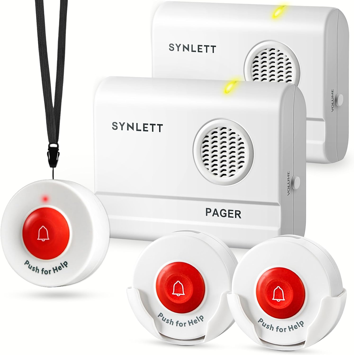 3 Timbre de emergencia Portables SOS con 2 receptores para cuidadores discapacidad adulto mayor pacientes 3 Timbre de emergencia Portables SOS con 2 receptores para cuidadores discapacidad adulto mayor pacientes