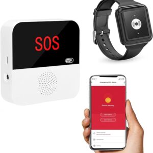 Sistema de Reloj timbre de emergencia WIFI para cuidadores discapacidad adulto mayor pacientes