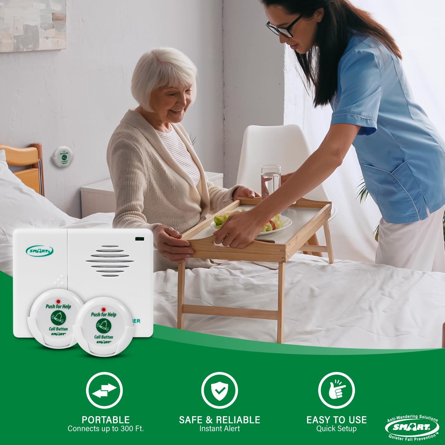 Timbre de emergencia Portable SOS con 2 pulsadores para cuidadores discapacidad adulto mayor pacientes Timbre de emergencia Portable SOS con 2 pulsadores para cuidadores discapacidad adulto mayor pacientes