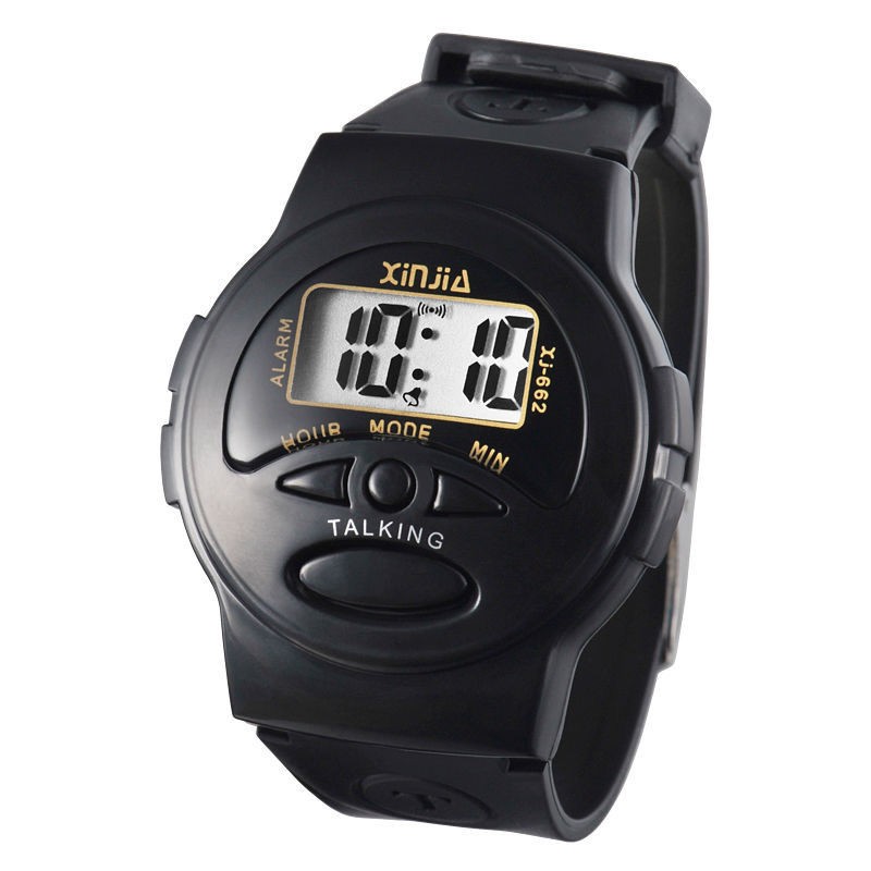 VISRELOJ13 XINJIA REDONDO reloj ciegos 2 Reloj XINJIA Redondo habla dice la hora en español reloj parlante para ciegos y adultos