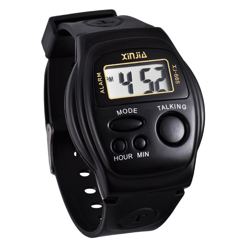 VISRELOJ13 XINJIA REDONDO reloj ciegos 3 Reloj XINJIA Redondo habla dice la hora en español reloj parlante para ciegos y adultos