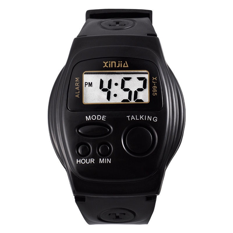 VISRELOJ13 XINJIA REDONDO reloj ciegos Reloj XINJIA Redondo habla dice la hora en español reloj parlante para ciegos y adultos