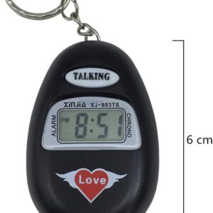 Reloj llavero habla en español para ciegos, baja visión y adultos mayores Marca XINJIA