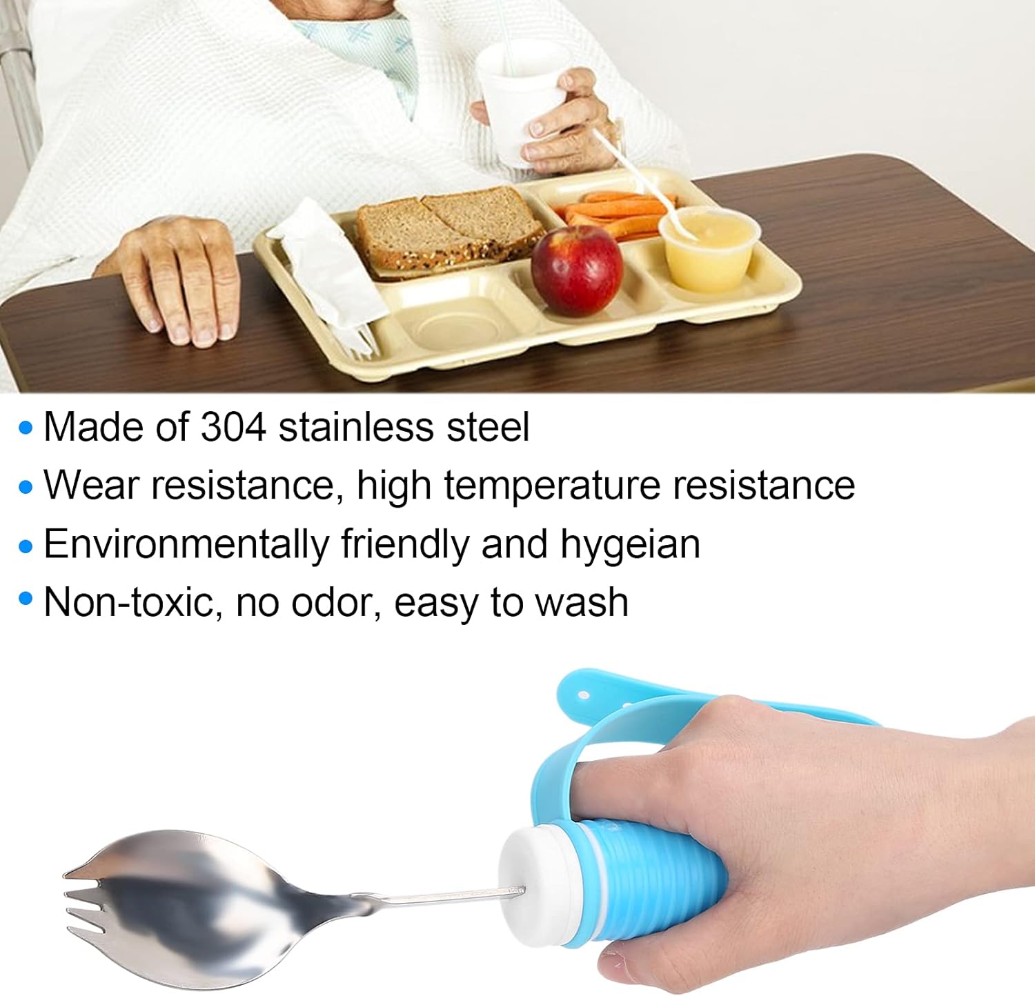 Cuchara y tenedor Accesible Discapacidad Adulto Mayor terapia ocupacional,Parkinson,artritis,discapacidad Ayuda para comer Cuchara y tenedor Accesible Discapacidad Adulto Mayor terapia ocupacional,Parkinson,artritis,discapacidad Ayuda para comer