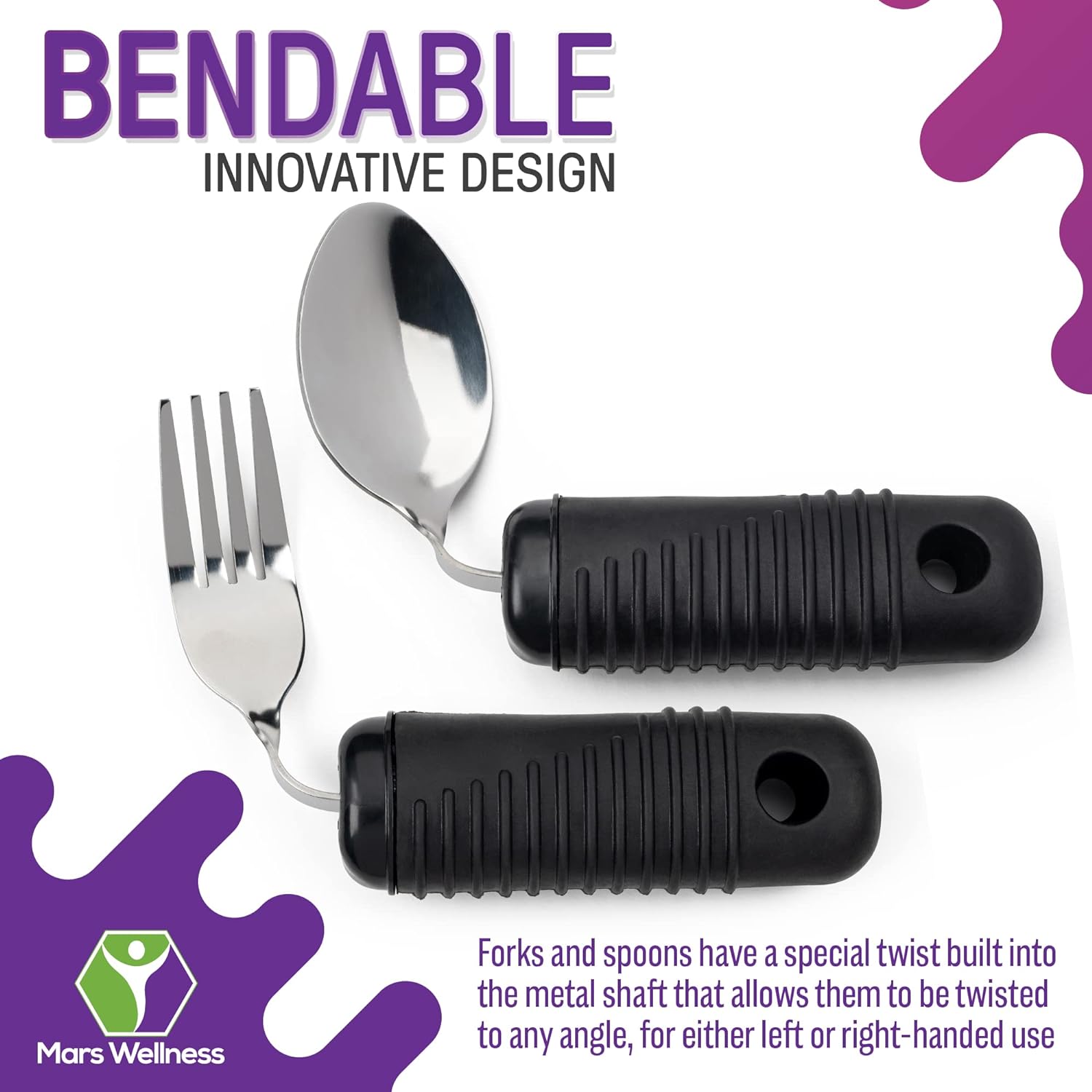 Juego 3 utensilios con peso y buen agarre Discapacidad Adulto Mayor terapia ocupacional,Parkinson,artritis, Ayuda para comer Juego 3 utensilios con peso y buen agarre Discapacidad Adulto Mayor terapia ocupacional,Parkinson,artritis, Ayuda para comer