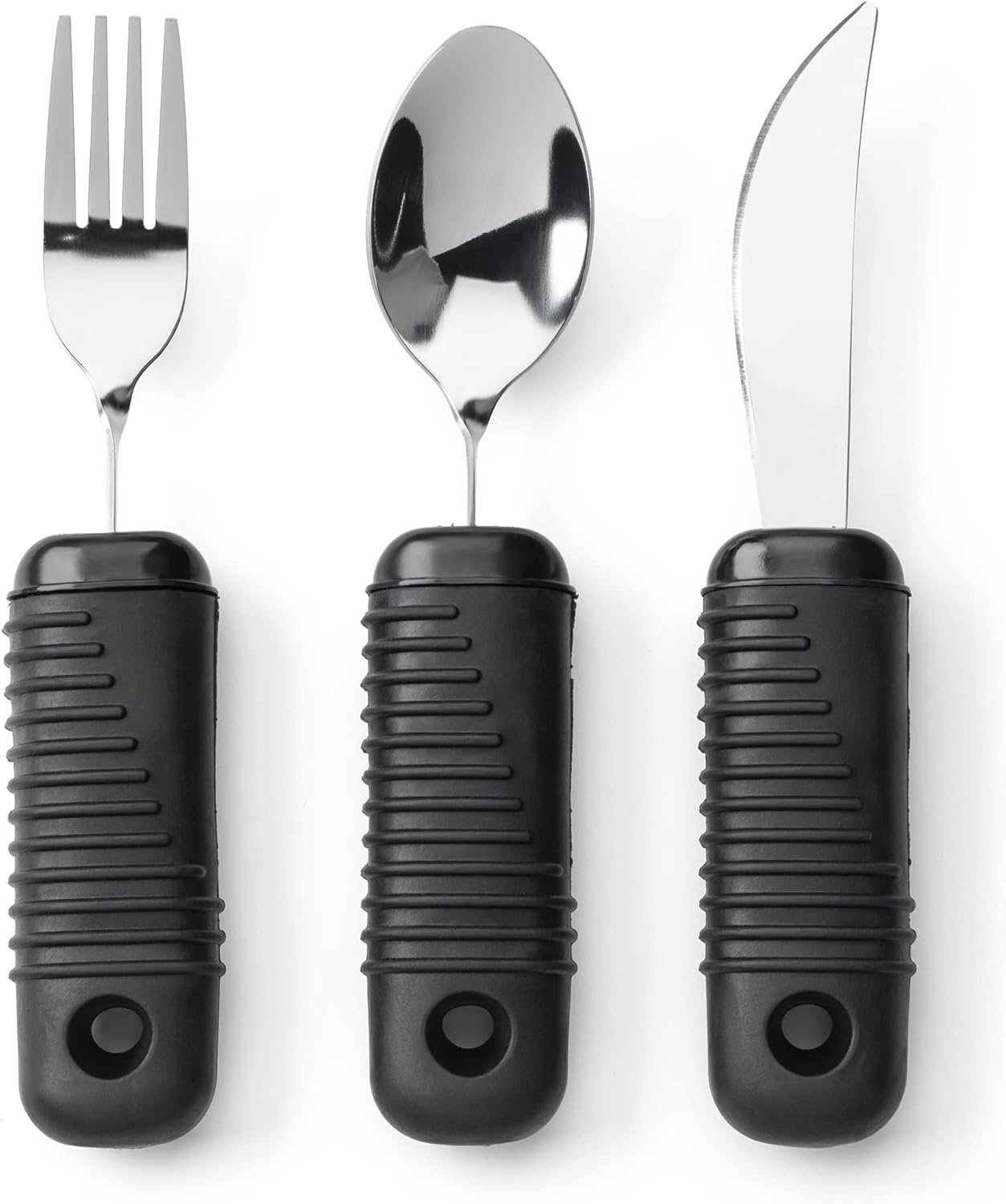 Juego 3 utensilios con peso y buen agarre Discapacidad Adulto Mayor terapia ocupacional,Parkinson,artritis, Ayuda para comer Juego 3 utensilios con peso y buen agarre Discapacidad Adulto Mayor terapia ocupacional,Parkinson,artritis, Ayuda para comer