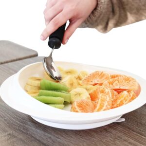 Plato con borde alto discapacidad adulto mayor Parkinson demencia pacientes temblores alimentación comer