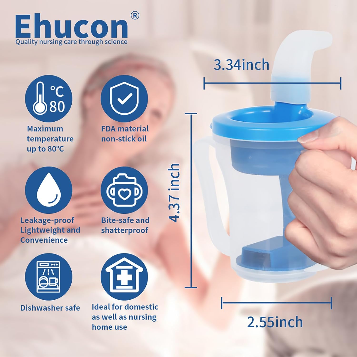 Vaso de alimentación Disfagia discapacidad adulto mayor Parkinson demencia pacientes temblores alimentación comer Vaso de alimentación Disfagia discapacidad adulto mayor Parkinson demencia pacientes temblores alimentación comer