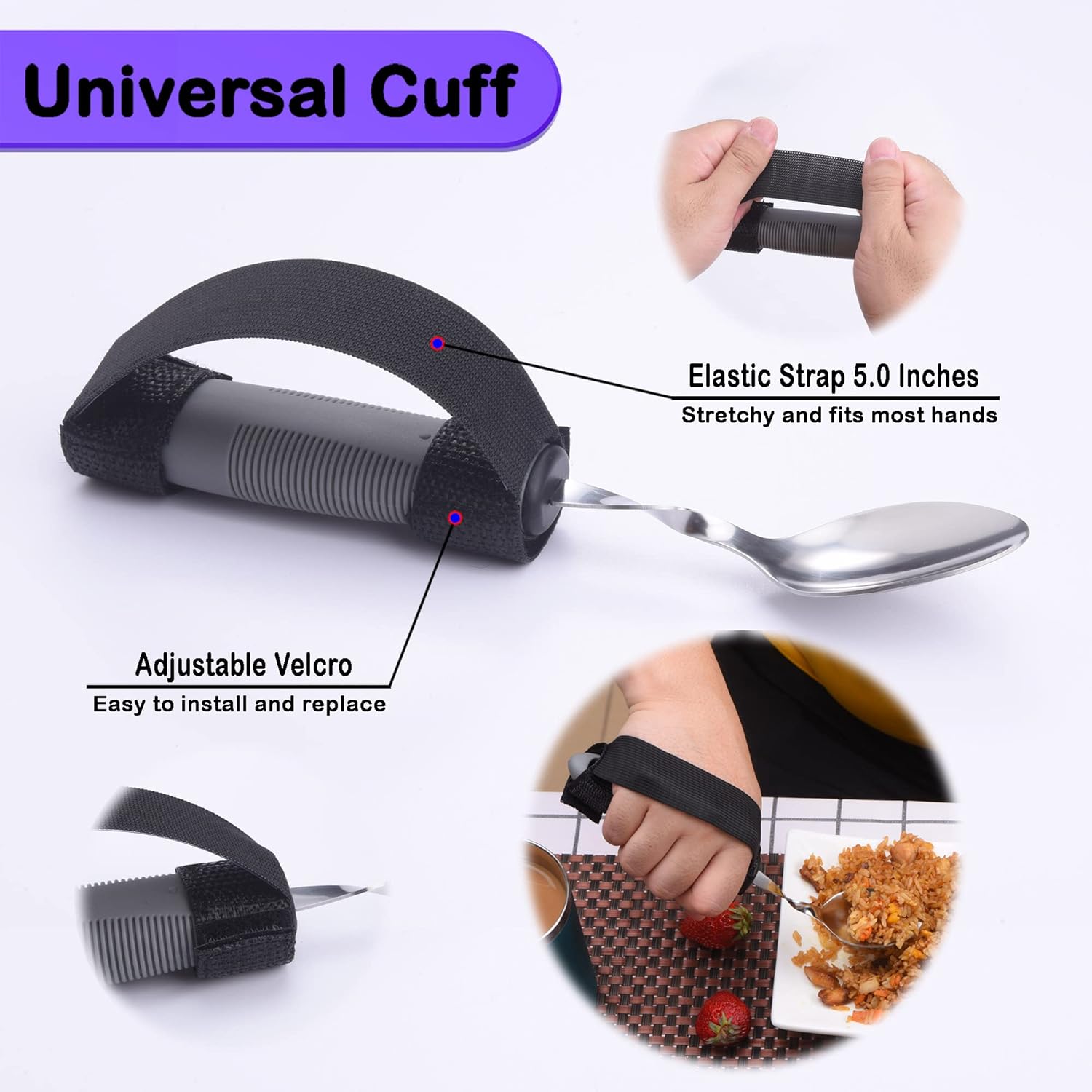 Cuchara adaptada flexible discapacidad, adulto mayor, parkinson, mango grueso, fácil agarre Cuchara adaptada flexible discapacidad, adulto mayor, parkinson, mango grueso, fácil agarre