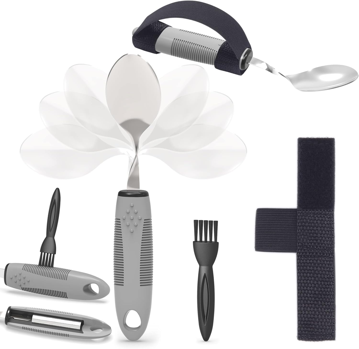 Cuchara adaptada flexible discapacidad, adulto mayor, parkinson, mango grueso, fácil agarre Cuchara adaptada flexible discapacidad, adulto mayor, parkinson, mango grueso, fácil agarre