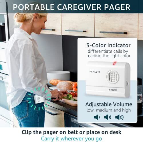 Kit cuidador alarma adulto mayor discapacidad 2 timbres sensor movimiento y receptor emergencia SOS inalámbrico pacientes Kit cuidador alarma adulto mayor discapacidad 2 timbres sensor movimiento y receptor emergencia SOS inalámbrico pacientes