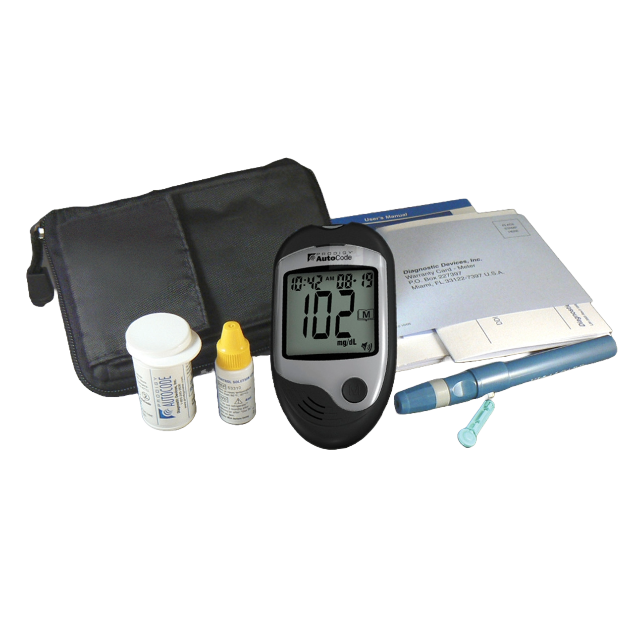 Glucometro Diabetes Prodigy Autocode habla en español para ciegos y personas con baja visión Glucometro Diabetes Prodigy Autocode habla en español para ciegos y personas con baja visión