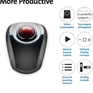 Mouse Trackball Kensington Orbit Inalámbrico - Discapacidad Física Parálisis cerebral Autismo