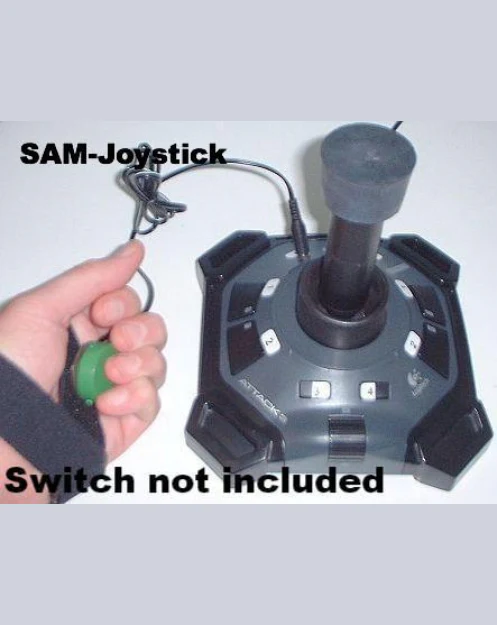 Mouse SAM Joystick con conectores para pulsadores - Discapacidad Física Parálisis cerebral Autismo Mouse SAM Joystick con conectores para pulsadores - Discapacidad Física Parálisis cerebral Autismo