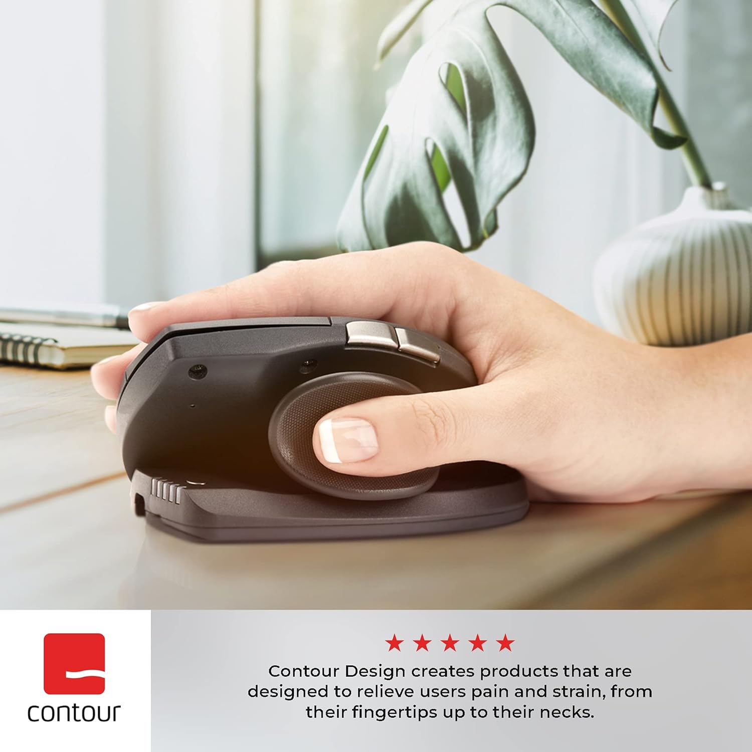 Mouse ergonómico ajustable Contour Design Unimouse Tunel del carpo accesibilidad discapacidad Mouse ergonómico ajustable Contour Design Unimouse Tunel del carpo accesibilidad discapacidad