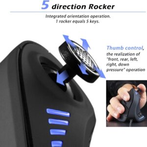 Mouse Zelotes Ratón vertical con Joystick y 11 botones programables Discapacidad accesibilidad