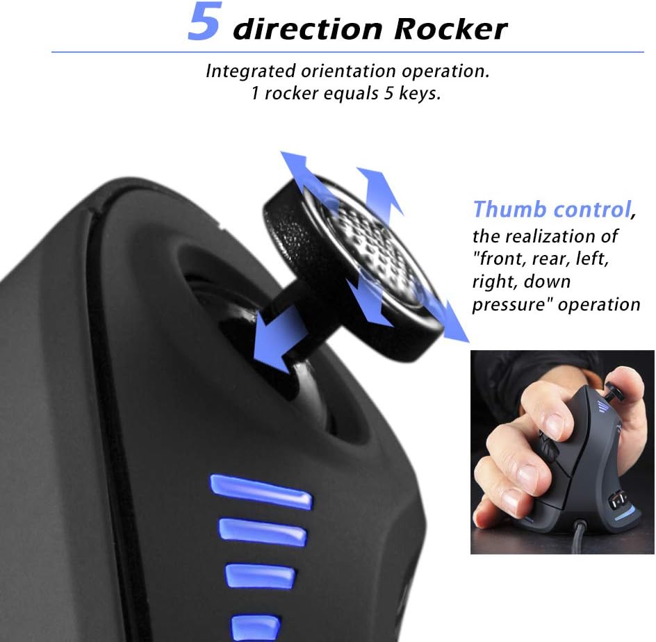 Mouse Zelotes Ratón vertical con Joystick y 11 botones programables Discapacidad accesibilidad Mouse Zelotes Ratón vertical con Joystick y 11 botones programables Discapacidad accesibilidad