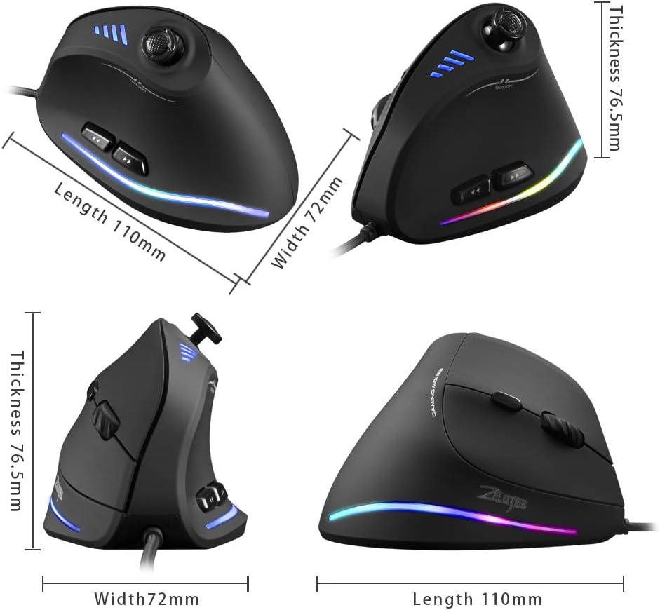 Mouse Zelotes Ratón vertical con Joystick y 11 botones programables Discapacidad accesibilidad Mouse Zelotes Ratón vertical con Joystick y 11 botones programables Discapacidad accesibilidad