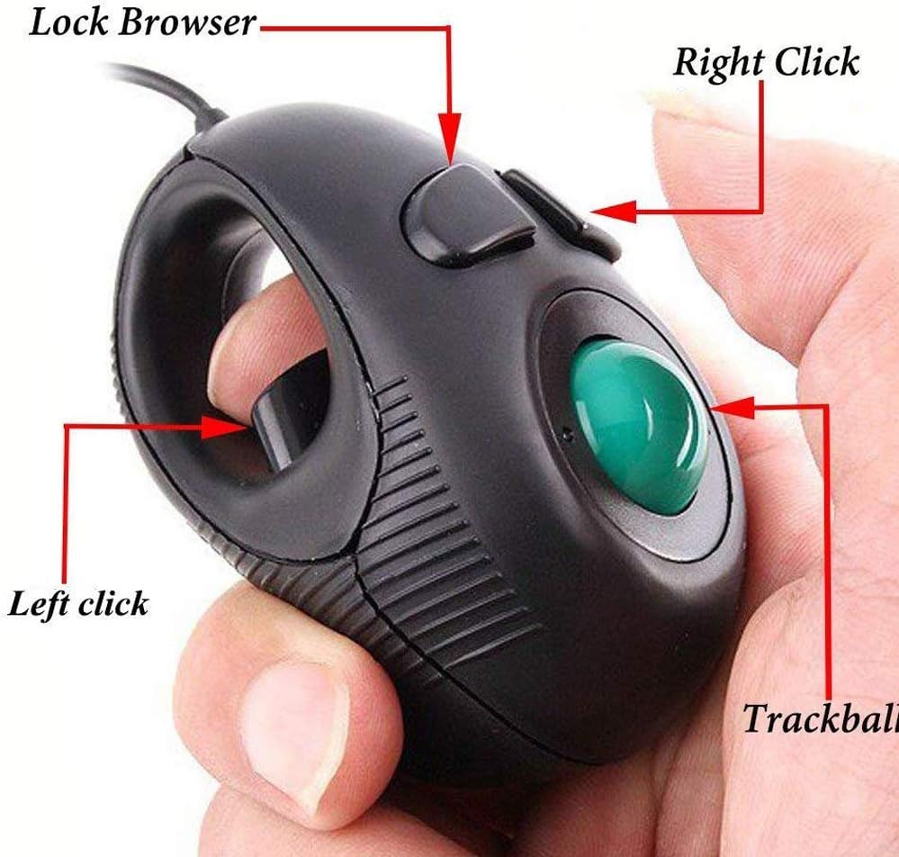 Mouse de mano mini TrackBall accesible con cable USB Discapacidad accesibilidad Mouse de mano mini TrackBall accesible con cable USB Discapacidad accesibilidad