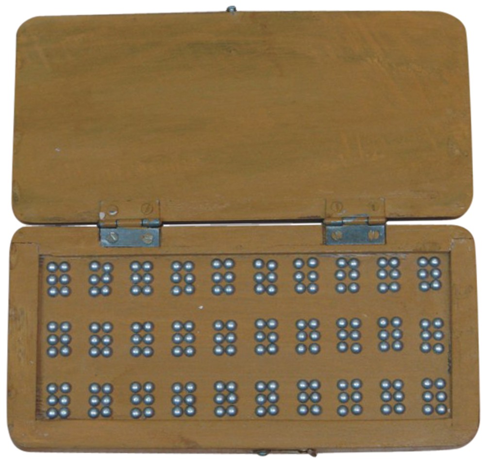 Caja Braille Madera para practicar hacer 30 letras en braille Caja Braille Madera para practicar hacer 30 letras en braille