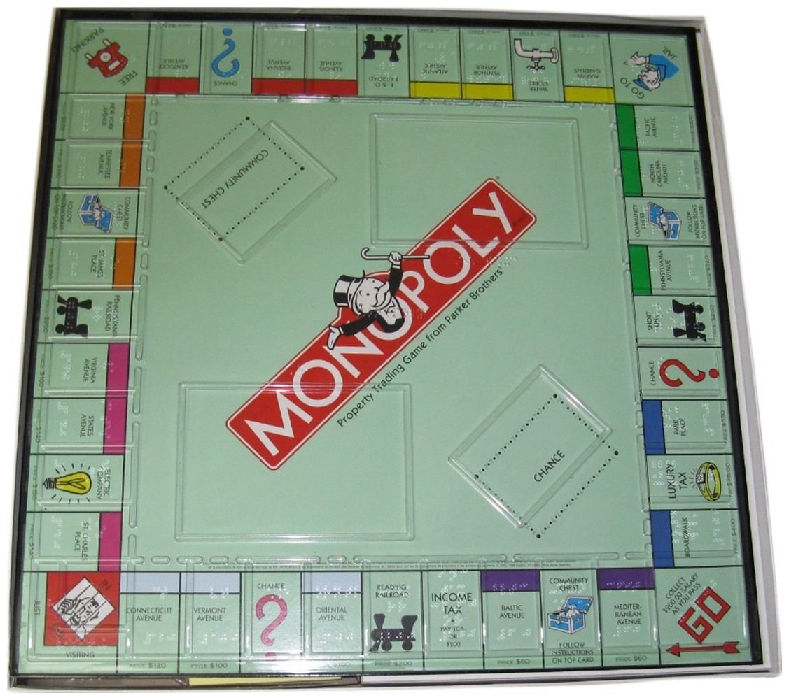 Juego de mesa Monopolio con Braille para personas con Baja visión ciegos Juego de mesa Monopolio con Braille para personas con Baja visión ciegos