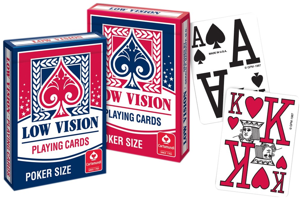 Naipe Cartas para Baja visión con los elementos de gran tamaño y alto contraste Naipe Cartas para Baja visión con los elementos de gran tamaño y alto contraste