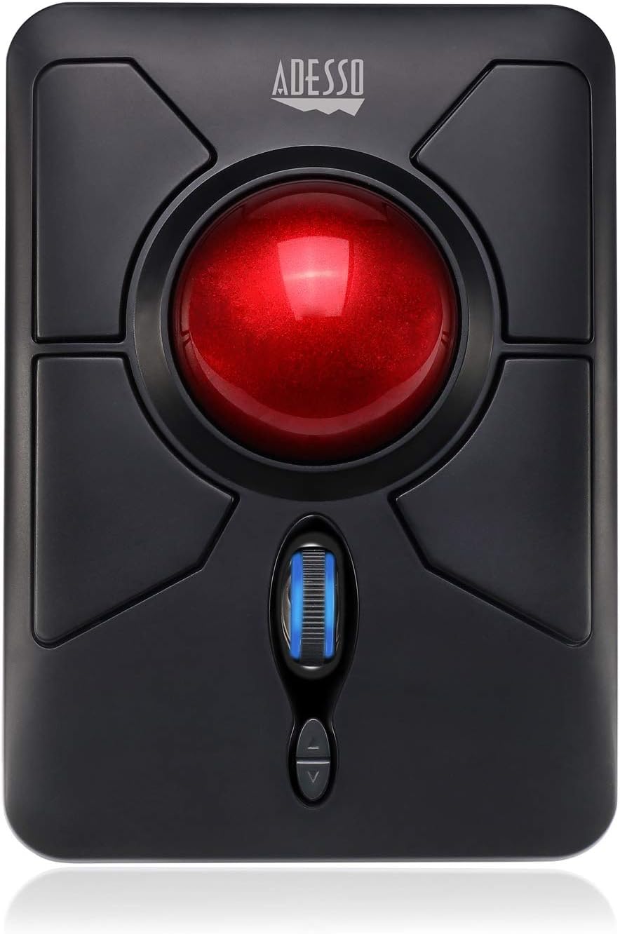 TAMOUSE49 Mouse Trackball ergonómico ADESSO iMouse T50 Inalambrico 7 botones Discapacidad accesibilidad