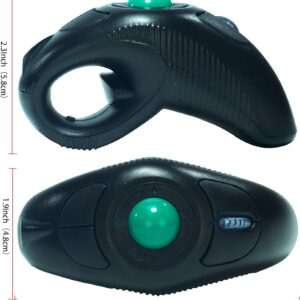 Mouse TrackBall de mano YUMQUA Y-10W inalámbrico 2.4 GHz Discapacidad accesibilidad